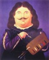 Botero, Fernando - Abstract oil painting.